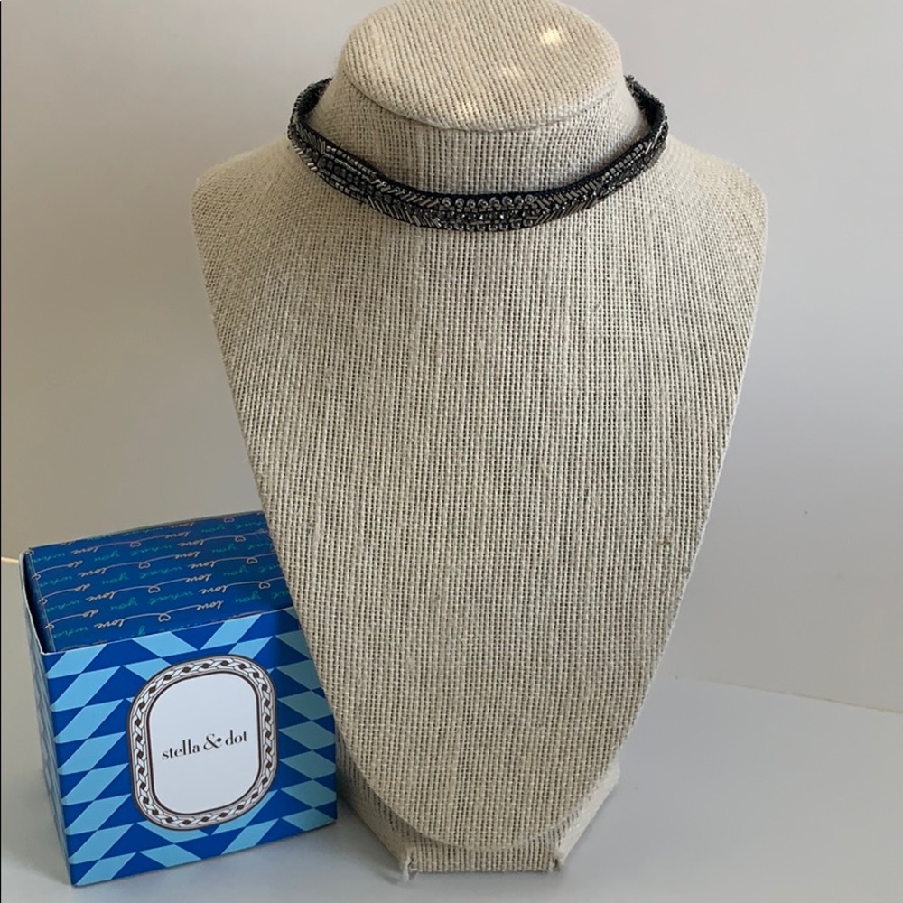 Stella & Dot Emma Embroidered Necklace